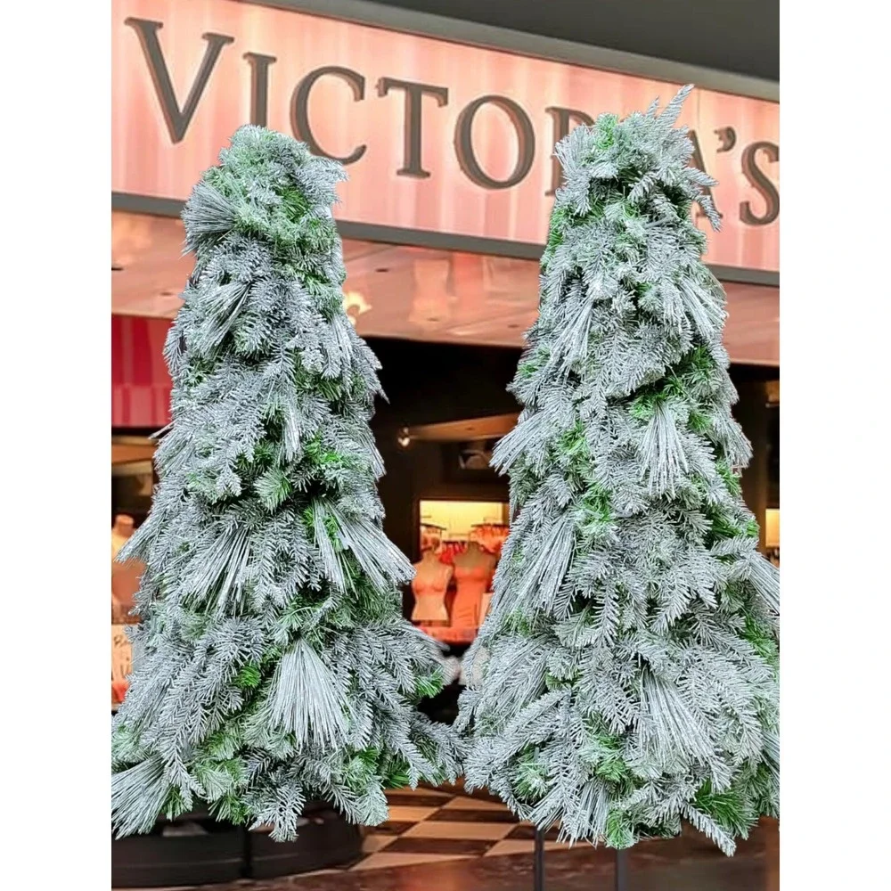 Victoria's Secret Christmas Tree Store Display 4 Ft‎ Tall Silvery Green 2 avail